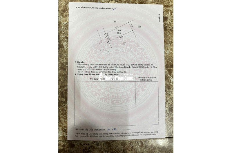 Bán đất nở hậu Làng Lụa Vạn Phúc  Ô tô 7 chỗ vào tận đất ,rất hiếm