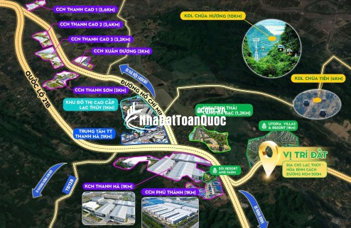 ĐẦU TƯ F0 – ĐẤT NỀN LÕI KCN & NGHỈ DƯỠNG Lạc Thủy – Hòa Bình