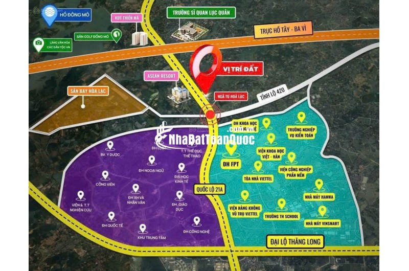 ĐẤT PHÚ CÁT,  ĐẦU TƯ - TÂM ĐIỂM CÔNG NGHỆ CAO HÒA LẠC, VỊ TRÍ SIÊU ĐẸP, GIÁ TỐT, NHỈNH 3 TỶ