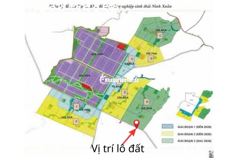 Bán đất 3 mặt tiền DT5 Ninh Xuân Ninh Hòa, 2.600m², ngang 65,5m, gần KCN Ninh Xuân 1,2 – BECAMEX, VSIP, pháp lý rõ ràng.