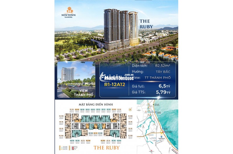 SỞ HỮU CĂN HỘ 2PN THE RUBY – NEWTOWN DIAMOND: CHỈ TỪ 5,XX TỶ