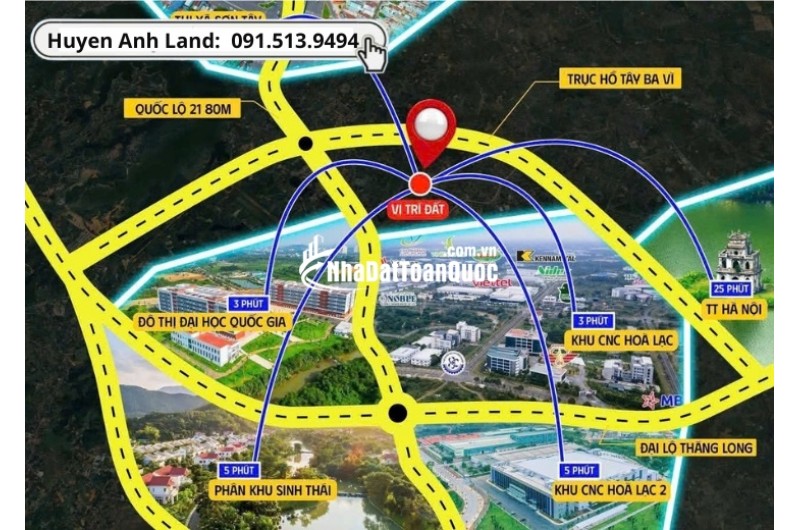  HƠN 1 TỶ – SỞ HỮU NGAY ĐẤT LÕI ĐÔ THỊ HÒA LẠC 