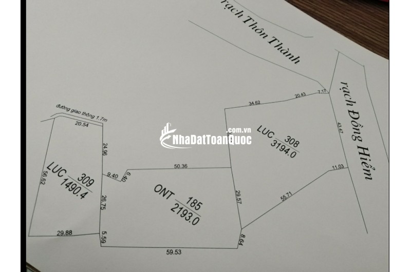 Bán gấp lô đất thổ lúa gần Quốc Lộ 50B hạ giá 6 tỷ