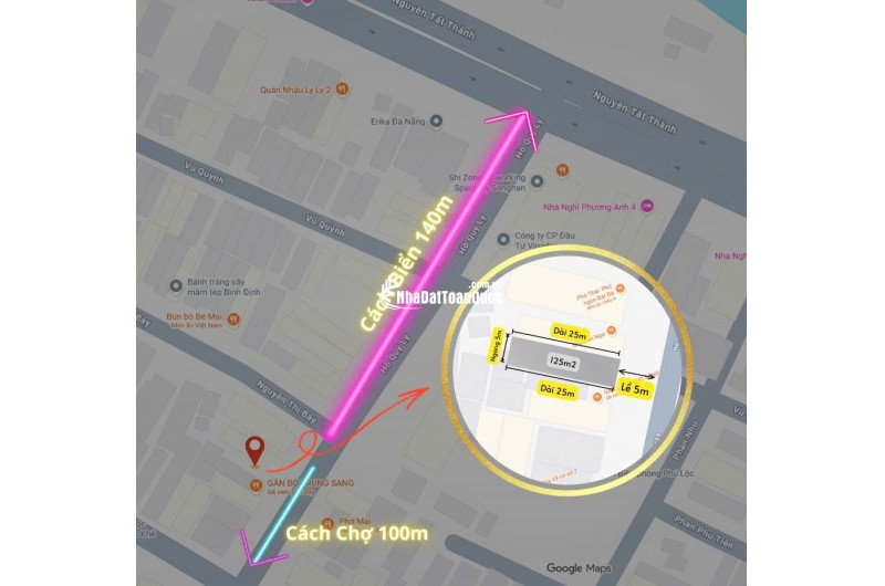 CHÍNH CHỦ BÁN 125M2 ĐẤT BIỂN NGAY TTTP ĐÀ NẴNG, SHR, CHỈ 12.5 TỶ. LH:0779089999.