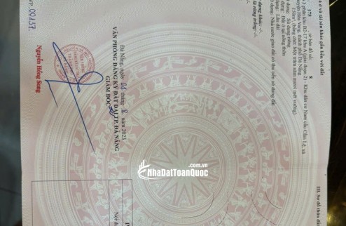 Bán lô Góc đường Mẹ Thứ giao Trần Tử Bình - cạnh chùa Nam Sơn. DT 150m2 giá 10ty LH 0942992361