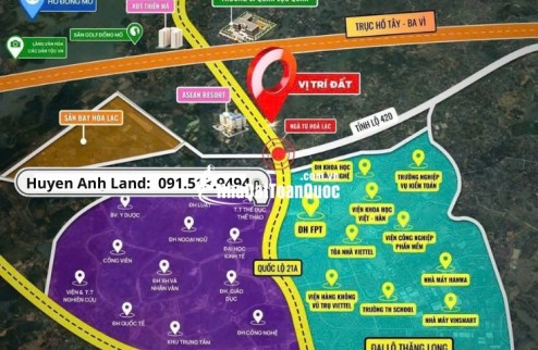  HƠN 1 TỶ – SỞ HỮU NGAY ĐẤT LÕI ĐÔ THỊ HÒA LẠC 