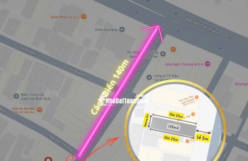 CHÍNH CHỦ BÁN 125M2 ĐẤT BIỂN NGAY TTTP ĐÀ NẴNG, SHR, CHỈ 12.5 TỶ. LH:0779089999.