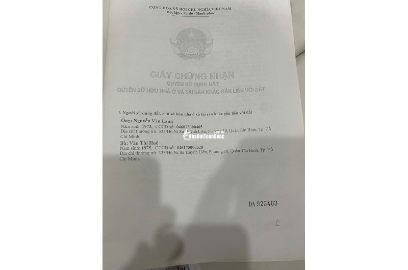 Bán nhà Đường Số 5 Bình Tân - 77,2m², 1 trệt 1 lửng, 1 lầu, 3PN