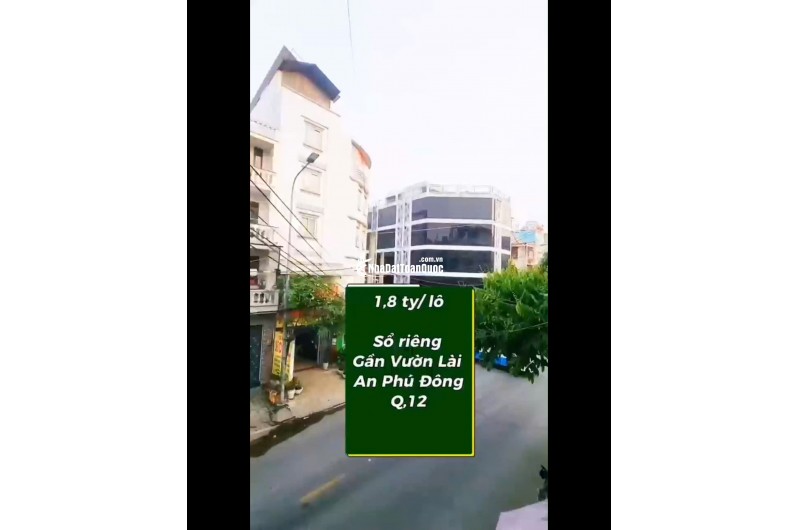 Chỉ 1.8 tỷ sở hữu ngay lô đất sổ riêng An Phú Đông, Q12.