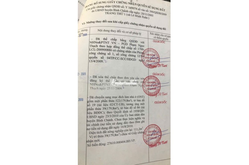 Bán Đất Mặt Tiền 290m2, Giá 6.8 Tỷ , Số 289 Thích Thiện Hoà, Xã Bình Lợi, TPHCM