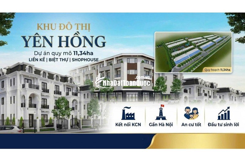 Chính Thức mở bán dự án Khu Đô Thị Yên Hồng - Yên Lạc - Vĩnh Phúc. Giá bán làm khách hàng bất ngờ.