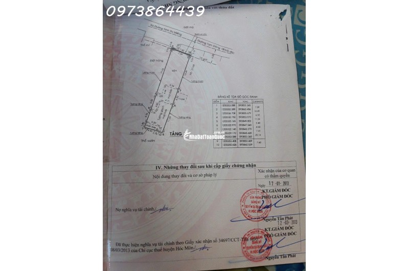 BÁN GẤP ĐẤT TAM ĐÔNG 1 - MẶT TIỀN 7,6M - XÂY DỰNG CHDV, KHÁCH SẠN, VĂN PHÒNG - 232,4M2 - VỊ TRÍ ĐẸP GẦN CHỢ THỚI TỨ - HÓC MÔN - GIÁ  8TỶ
