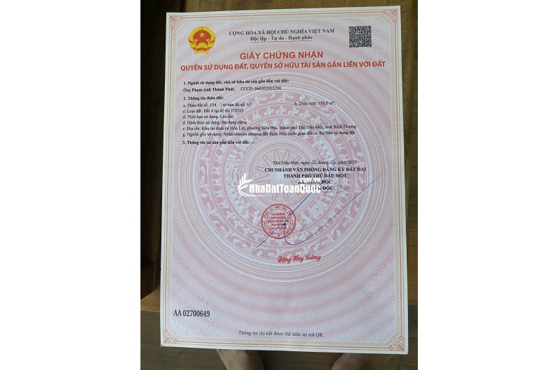 ĐẤT ĐẸP – GIÁ TỐT  – CHÍNH CHỦ CẦN BÁN Tại Đường D9, Phường Hòa Phú, Tp Thủ Dầu Một, Bình Dương