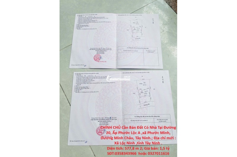 CHÍNH CHỦ Cần Bán Đất Có Nhà Tại Đường 20, Ấp Phước Lộc A ,xã Phước Minh, Dương Minh Châu, Tây Ninh.