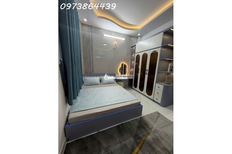 NHÀ MỚI 4 TẦNG QUẬN 12 – FULL NỘI THẤT - XE TẢI ĐẬU CỬA – ĐƯỜNG 10M THÔNG THOÁNG -NGANG 5M- 55M2- NHỈNH 5 TỶTL