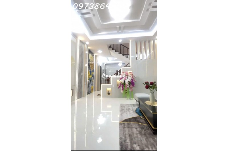 NHÀ MỚI 4 TẦNG QUẬN 12 – FULL NỘI THẤT - XE TẢI ĐẬU CỬA – ĐƯỜNG 10M THÔNG THOÁNG -NGANG 5M- 55M2- NHỈNH 5 TỶTL
