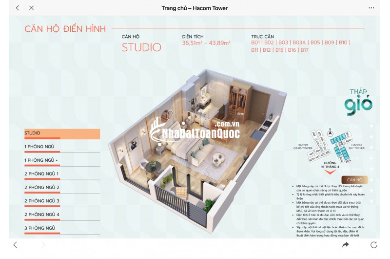 CƠ HỘI ĐẦU TƯ HACOM TOWER - CHÍNH SÁCH \"VỐN MỎNG\" CỰC TỐT