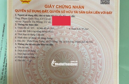 vk ck em cần bán mảnh đất full thổ cư- Đoài Phương, Sơn Tây, HN (Em chưa tiếp  sale, cần tìm khách mua ạ)