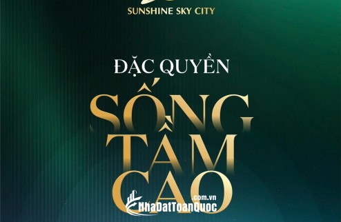 Chiết khấu 1% khi booking sớm V8 tại Sunshine Sky City với giá từ 98 triệu/m2 chưa VAT, KPBT