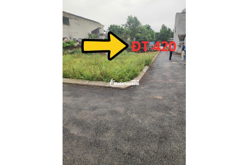 CHÍNH CHỦ BÁN LÔ ĐẤT HÒA LẠC, MẶT ĐƯỜNG TỈNH 420. CÁCH TRUNG TÂM VŨ TRỤ VIỆT NAM 2,3KM. VỊ TRÍ LÕI HÒA LẠC!