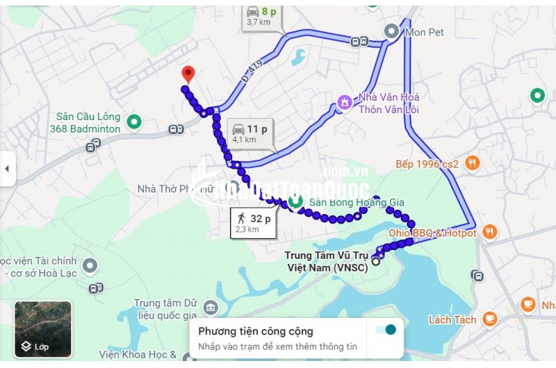 CHÍNH CHỦ BÁN LÔ ĐẤT HÒA LẠC, MẶT ĐƯỜNG TỈNH 420. CÁCH TRUNG TÂM VŨ TRỤ VIỆT NAM 2,3KM. VỊ TRÍ LÕI HÒA LẠC!