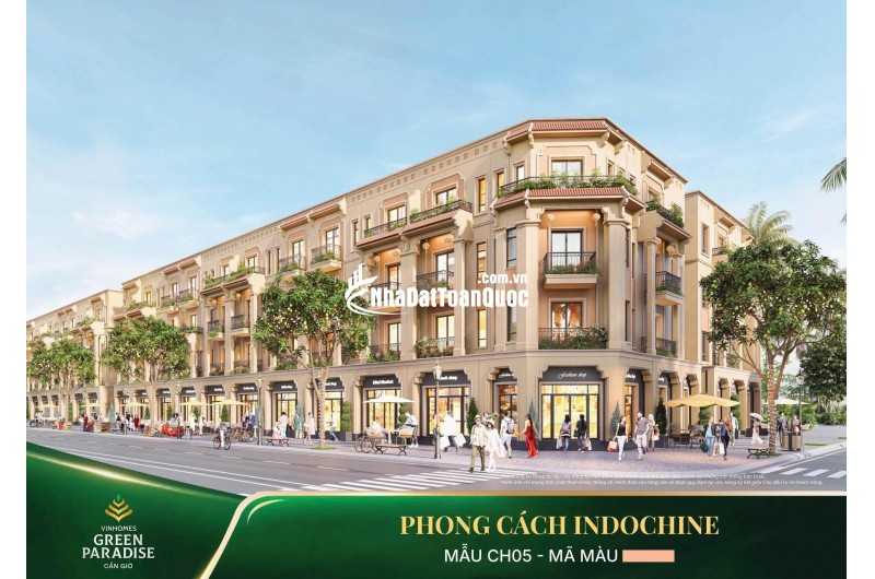 BÁN NHÀ TẠI VINHOMES GREEN PARADISE CẦN GIỜ DT: 5X15=75M2 SHR CHỈ 11,9 TỶ. LH:0916666313.