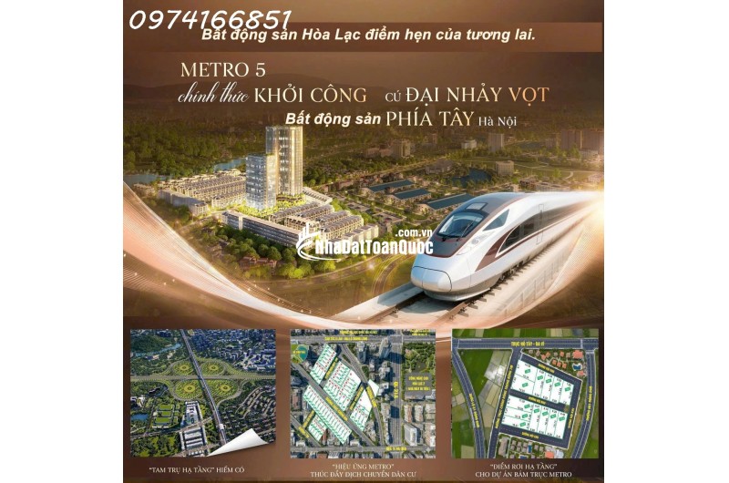CÒN DUY NHẤT 1 LÔ ĐẤT NỀN HÒA LẠC RẤT GẦN FPT, BẢO TÀNG VŨ TRỤ VIỆT NAM. GIÁ CHỈ HƠN 4 TỶ. CAM KẾT CHUẨN THÔNG TIN!