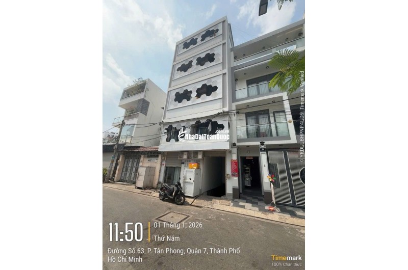 Quận 7, Căn Hộ Dịch Vụ 6 Tầng, 20 Phòng, 6x18m, 27 Tỷ, Tại KDC Tân Quy Đông, Bán