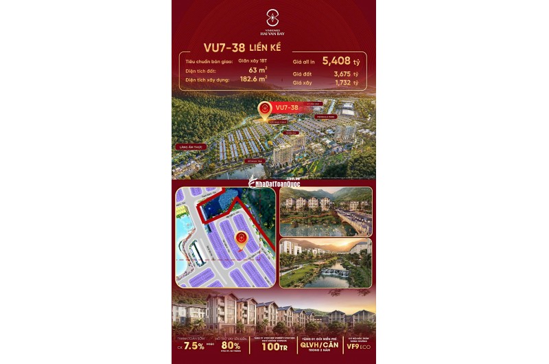 BÁN BIỆT THỰ LIỀN KỀ 63M2 GẦN BIỂN TẠI DỰ ÁN VINHOMES HẢI VÂN BAY CỦA CĐT GROUP