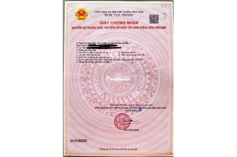 CẦN BÁN GẤP 2 LÔ ĐẤT LIỀN KỀ KHU VỰC P. LINH XUÂN, TP THỦ ĐỨC CŨ. LH:0935194588.