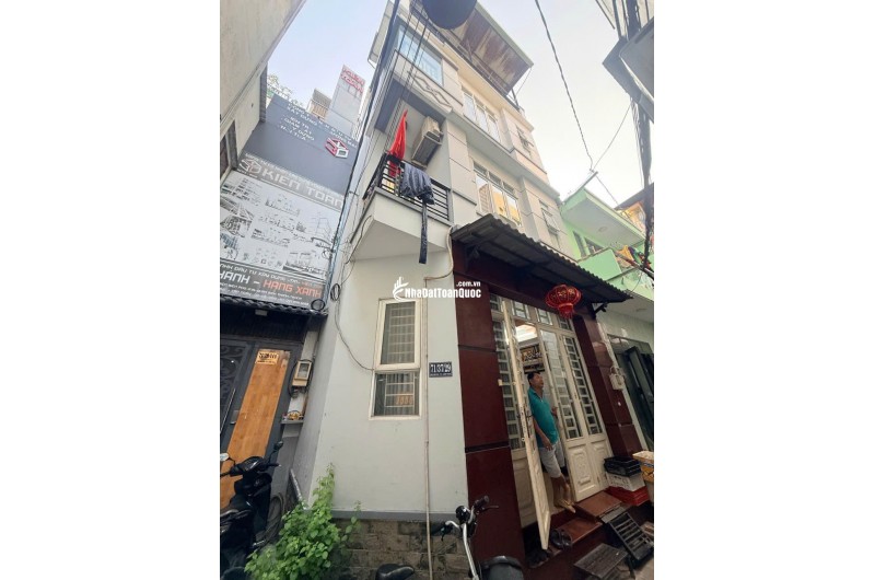 Bán nhà hẻm 4 tầng Bình Thạnh, 4PN, 40m2, sổ hồng, 7.6 tỷ - 0903821326