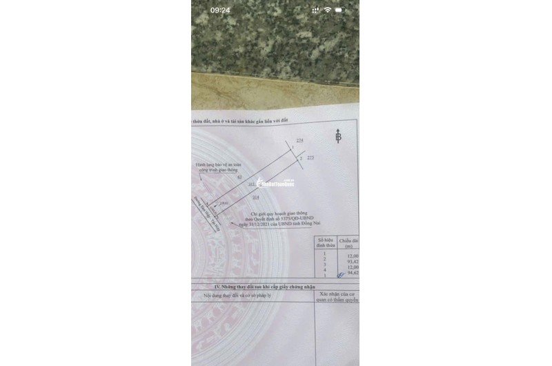 Bán đất Mt Nhựa Xuân Hiệp-Tân Tiến, Xuân Lộc. Đồng Nai. Giá 3.25ty. Lh 0984488048.