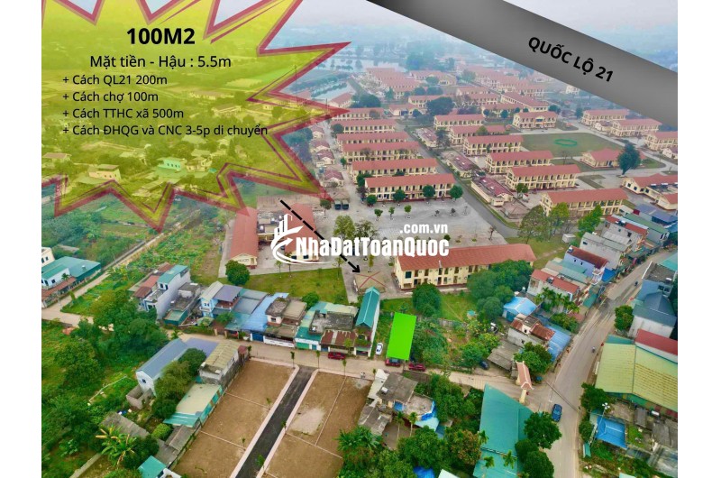 HÀNG HIẾM MẶT QUỐC LỘ 21 DIỆN TÍCH 100M  CHÍNH CHỦ EM CẦN BÁN