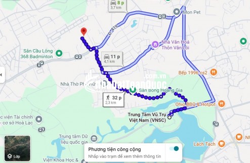 CHÍNH CHỦ BÁN LÔ ĐẤT HÒA LẠC, MẶT ĐƯỜNG TỈNH 420. CÁCH TRUNG TÂM VŨ TRỤ VIỆT NAM 2,3KM. VỊ TRÍ LÕI HÒA LẠC!