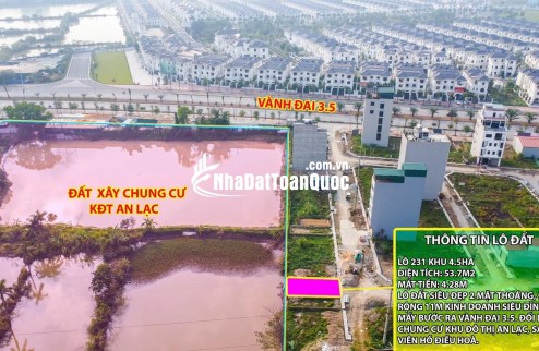 Chính chủ bán lô đất cực hiếm khu đất dịch vụ 4.6 ha Vân Canh sát An Lạc Symphony 3 bước chân ra vành đai 3.5 kinh doanh tốt