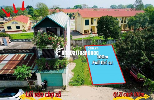 HÀNG HIẾM MẶT QUỐC LỘ 21 DIỆN TÍCH 100M  CHÍNH CHỦ EM CẦN BÁN
