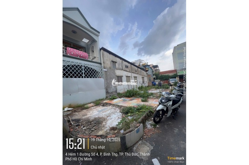 BÁN ĐẤT PHƯỜNG THỦ ĐỨC MỚI. DT 66,5 M2 THỔ CƯ – SẴN SỔ HỒNG - 6.6 TỶ. LH:0944649344.