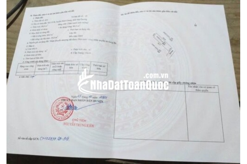 Chính chủ cần bán nhanh lô đất xã Cổ Bi, huyện Bình Giang, Hải Dương