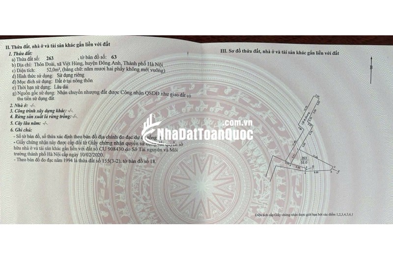 Chỉ #2,3 tỷ có ngay 1 lô tại Thôn Đoài, Việt Hùng, Đông Anh. 52m2