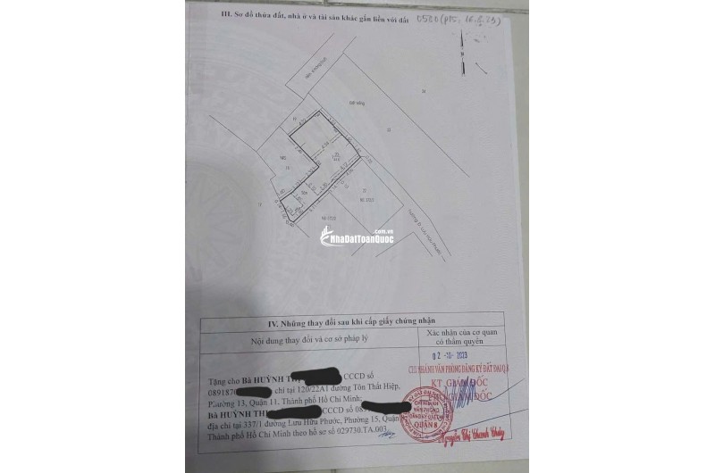 Chính chủ về quê cần bán gấp nhà 337/1 Lưu Hữu Phước P15 Q8