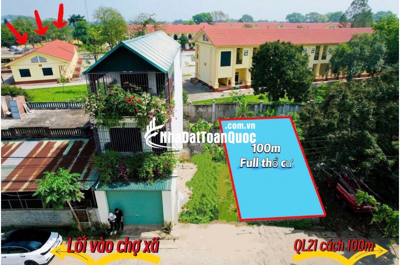 THANH KHOẢN GẤP LÔ ĐẤT 100M FULL THỔ CƯ GẪN TĐC VAI RÉO THÔN 7 PHÚ CÁT