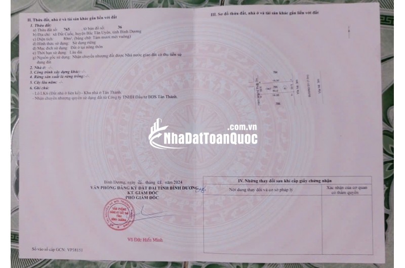 ĐẤT ĐẸP - GIÁ TỐT - Cần Bán Nhanh Lô Đất tại huyện Bắc Tân Uyên tỉnh Bình Dương