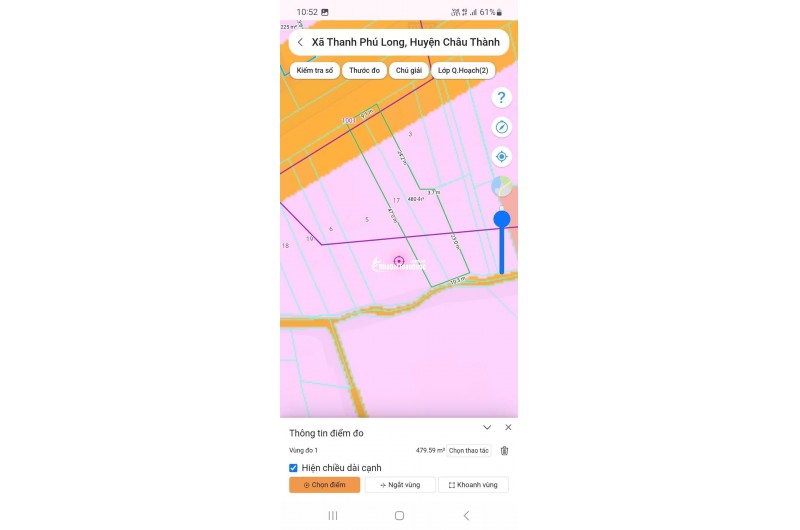 BÁN 480M2 ĐẤT TỈNH LỘ 827A. XÃ THANH PHÚ LONG. CHÂU THÀNH. LONG AN CŨ. LH:0773012099.