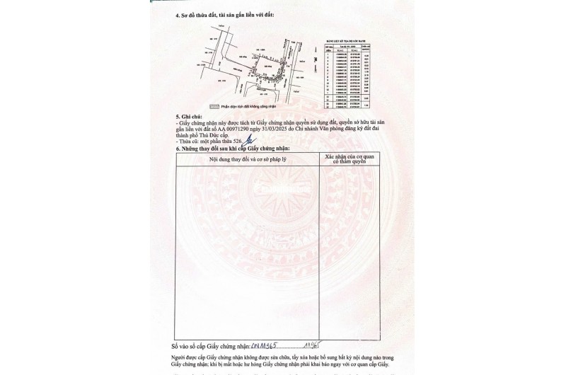 BÁN ĐẤT PHƯỜNG THỦ ĐỨC MỚI. DT 66,5 M2 THỔ CƯ – SẴN SỔ HỒNG - 6.6 TỶ. LH:0944649344.