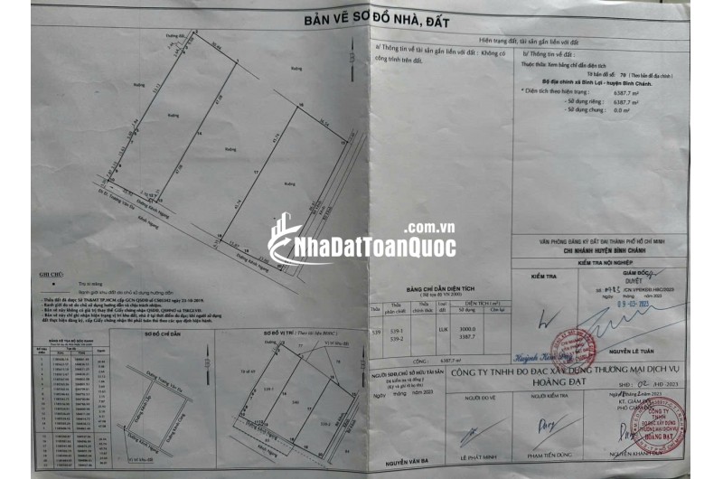 BÁN ĐẤT XÃ BÌNH LỢI - BÌNH CHÁNH, 10.387M2 SẴN 2 SỔ HỒNG CHỈ 2 TỶ/1000M2. LH:0978435476.