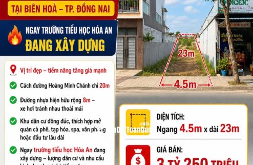 BÁN ĐẤT MẶT TIỀN KINH DOANH – TẠI BIÊN HOÀ TP. ĐỒNG NAI. LH:0792881789.