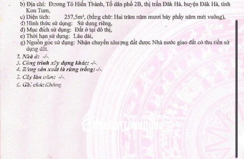 ĐẲNG CẤP LÔ GÓC Đường TÔ HIẾN THÀNH  – TÂM ĐIỂM THỊNH VƯỢNG TẠI ĐĂK HÀ