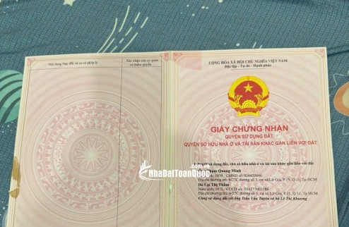 BÁN NHÀ CẤP 4 TẠI HUYỆN CÔN ĐẢO, DT 360.9 M2 - SHR - CHỈ 50TR/M2. LH:0908393271.