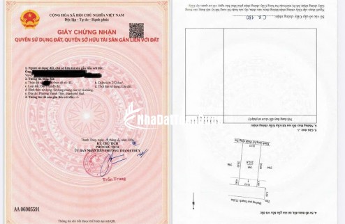 BÁN ĐẤT TP HUẾ, DT 252,6M2 THỔ CƯ, SHR CHỈ 26TR/M2. LH:0773465789