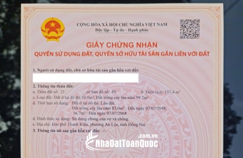 BÁN ĐẤT THỔ CƯ BÌNH LONG – BÌNH PHƯỚC
